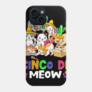 Cinco De Meow Cinco De-Mayo Cats Phone Case