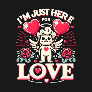 Cupid with Pink Heart Balloons T-Shirt