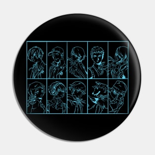 P3R Characters Line Art Pin