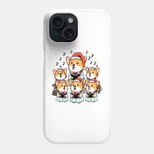 Corgi Carolers Christmas Singing Dog Choir Robes Phone Case