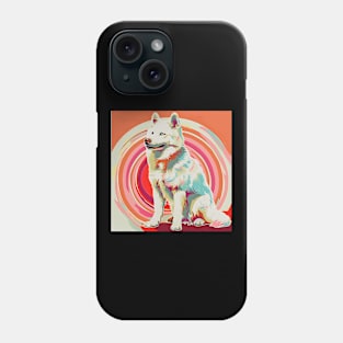 Retro Eskimo Dog: Pastel Pup Revival Phone Case