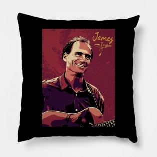 james taylor, 1980s | Vintage poster Pillow