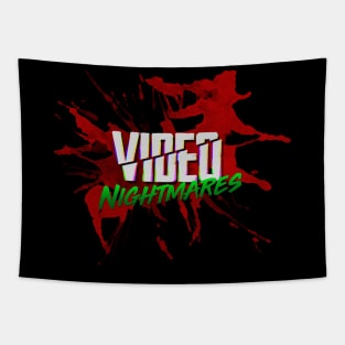 Video Nightmares Red Splat Tapestry