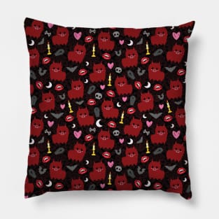 Red Vampire Llama Pillow