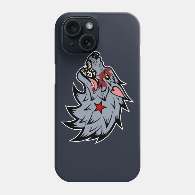 Silver Wolf Phone Case by Rubtox