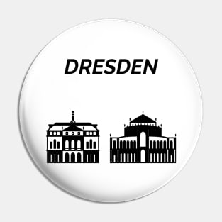 Dresden Skyline, Germany Pin