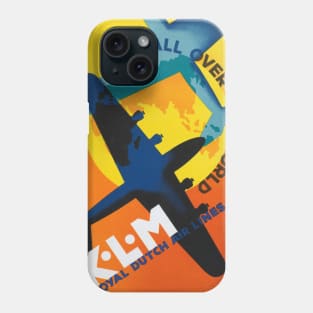 KLM All Over the World Vintage Poster 1930s Phone Case