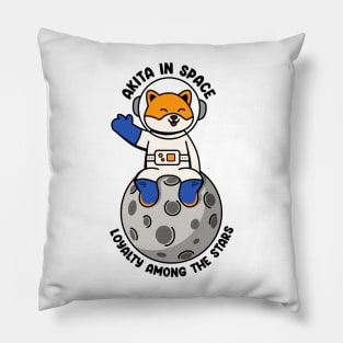 Akita in space loyalty among the stars Pillow