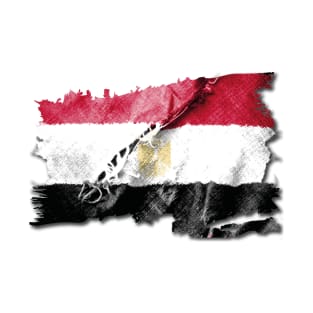 Egyptian torn flag with structure T-Shirt