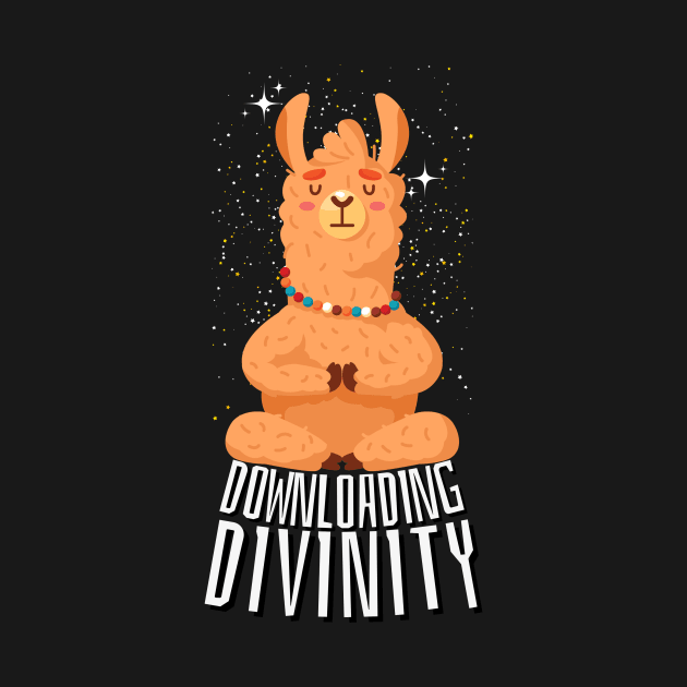 Zen Llama: Downloading Divinity Tee by DaShirtXpert