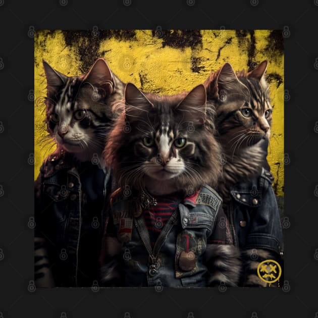Punk cats band by Stitch & Stride