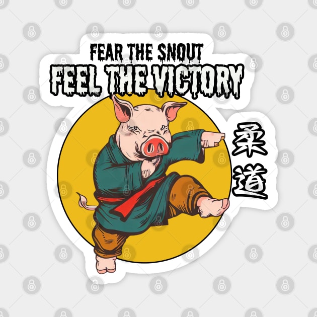 Judo piglet Magnet by Japanese Fever