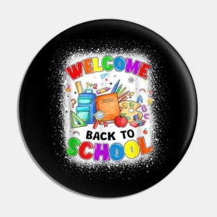 Welcome Back To School Cute Teacher Students First Day Pin