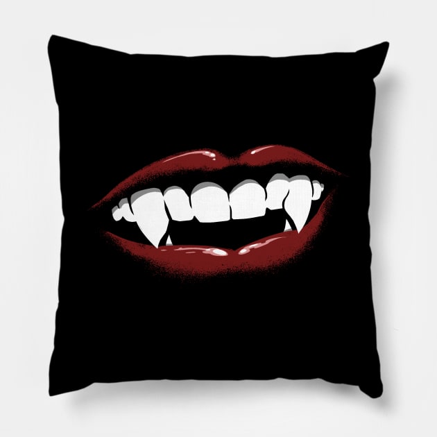 Vampire lips Pillow by mrpsycho