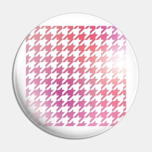 Houndstooth Pattern Pretty in Pink Gradient Pin