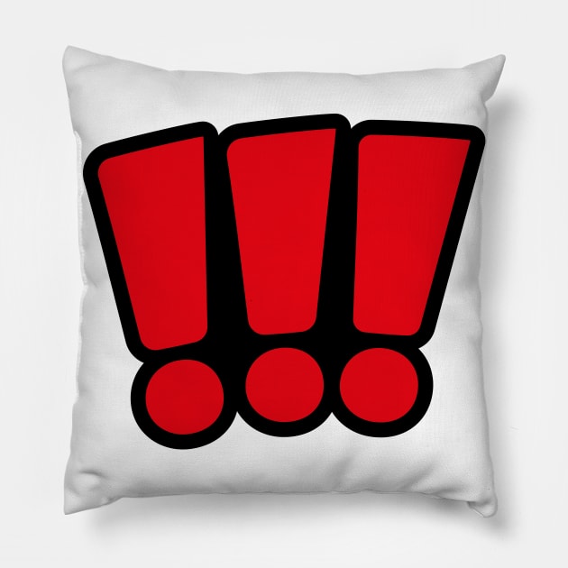 Exclamation Points !!! Pillow by GraphicBazaar