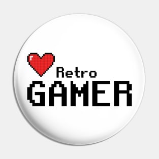 8 Bit Old School Gamer 16 Bit Gaming Retro Vintage Pin