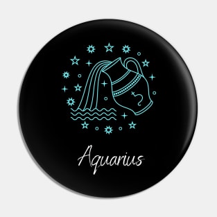 Birthday zodiac sign Aquarius Pin