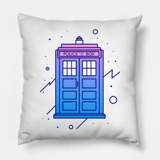 Vaporwave Tardis Pillow