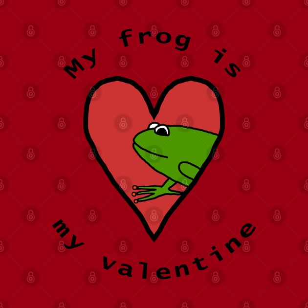 My Frog is My Valentine by ellenhenryart