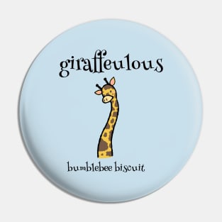 Giraffeulous by Bumblebee Biscuit Pin