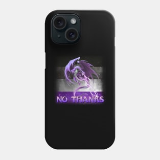 No Thanks Dragon Ace Asexual Flag Meme Phone Case
