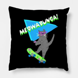 Meowabunga Kitty Cat Pillow