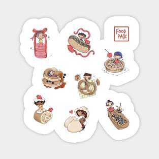 Food sticker Pack 2 - Large Sticker Magnet