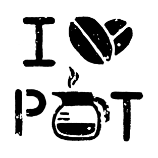 I Love Pot Black T-Shirt