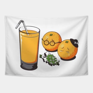 dead orange funny Tapestry