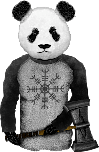 PANDA VIKING WARRIOR Magnet