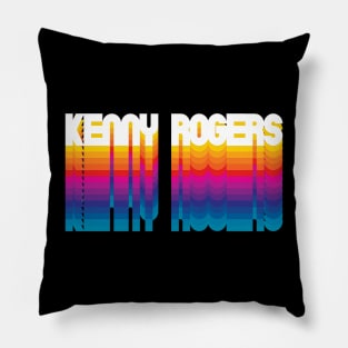 Retro Rogers Proud Personalized Name Gift Retro Rainbow Style Pillow