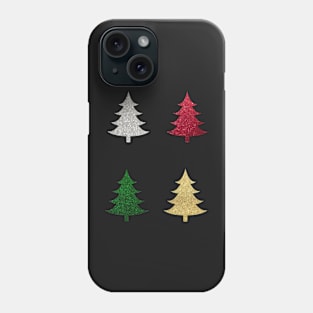 Minimalistic Faux Glitter Christmas Tree Pack Phone Case