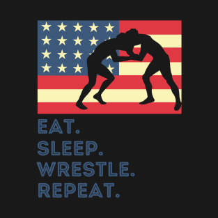 Eat Sleep Wrestle Repeat T-Shirt