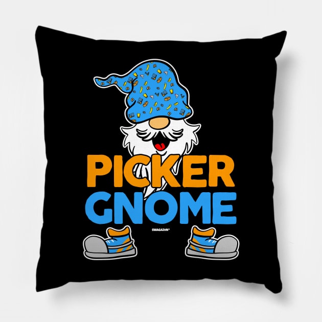 Christmas Peak Coworker Swagazon Associate Picker Gnome Pillow by Swagazon