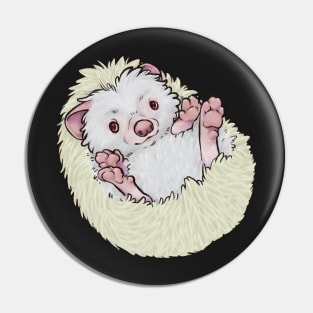 Baby Hedgehog - Albino Apricot Variant Pin