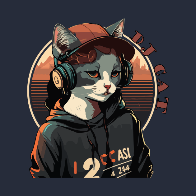 Dj Cat by MusicianCatsClub