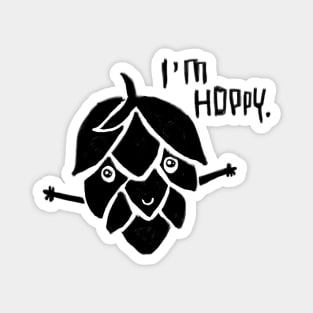 Craft brewery pun, happy hoppy hops Magnet