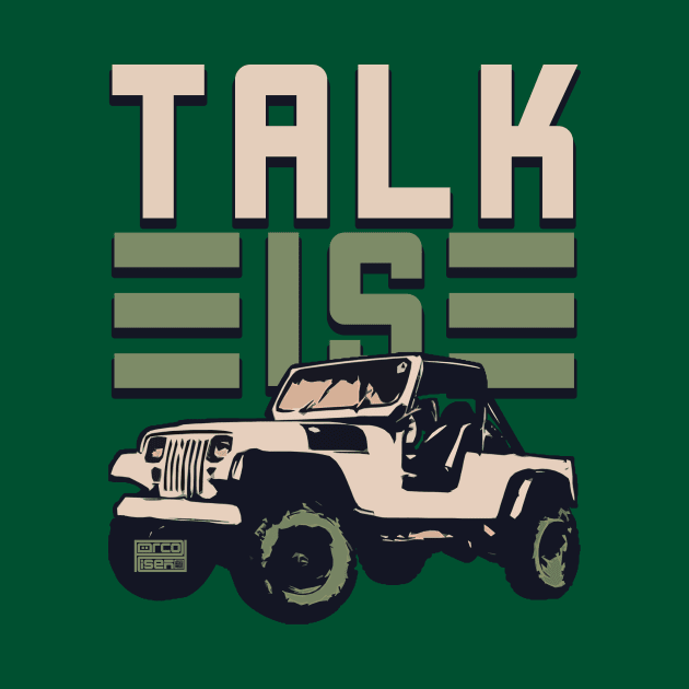 Funny Talk is Jeep Cheap Bleep Talking Pun Word Play by porcodiseno