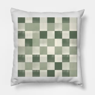 Checkered (sage and sap green) Pillow