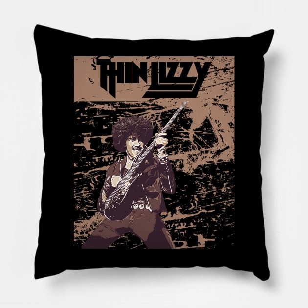 Thin lizzy Pillow by Degiab