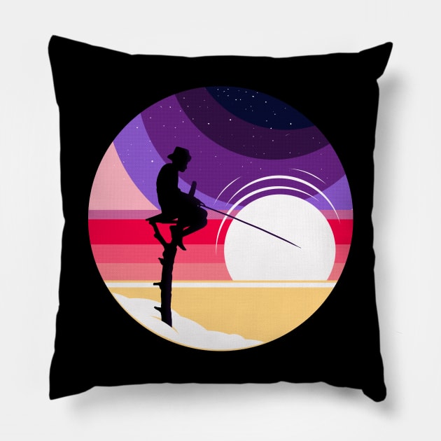 lunar fisher Pillow by Eoli Studio