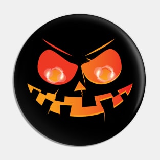 Pumpkin Evil Smiley Face Pin