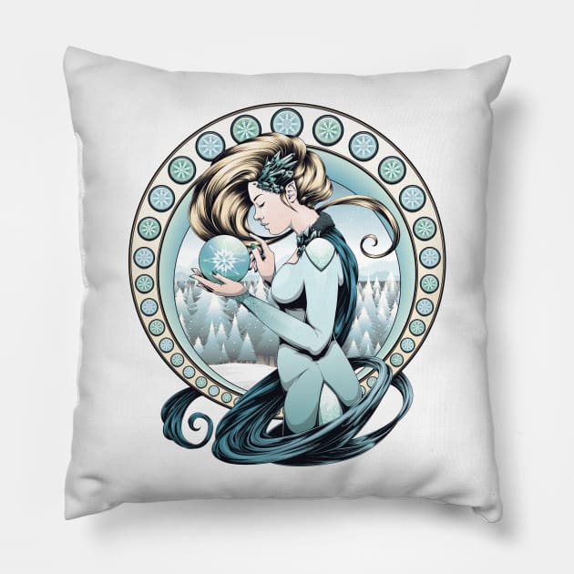 Snowflake Pillow by redappletees