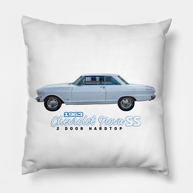 1963 Chevrolet Nova SS 2 Door Hardtop Pillow by Gestalt Imagery