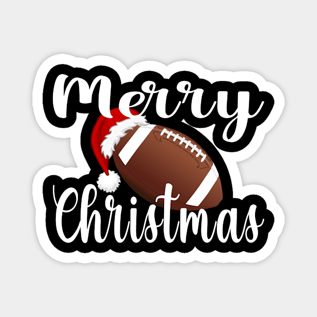 Funny Christmas Football Lover Player Gift Magnet by ExprezzDesigns