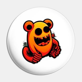 Laughing Bear Monster Pin