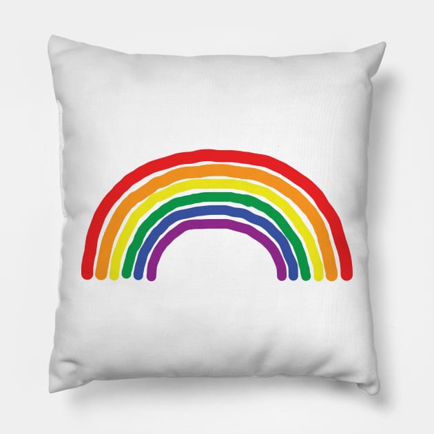 Rainbow Color like Pride Flag Pillow by ellenhenryart