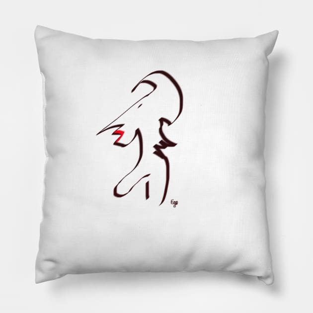 A SINGULAR WOMAN Pillow by OLDGIRL
