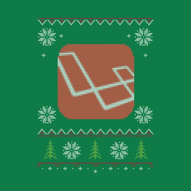 Laravel PHP Framework Ugly Sweater Christmas by vladocar